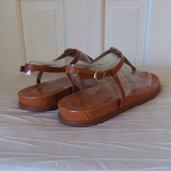 Sam Edelman Naomi Thong Sandals Brown Croc sz 9 - Picture 6 of 14